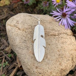 Feather Sweater Necklace